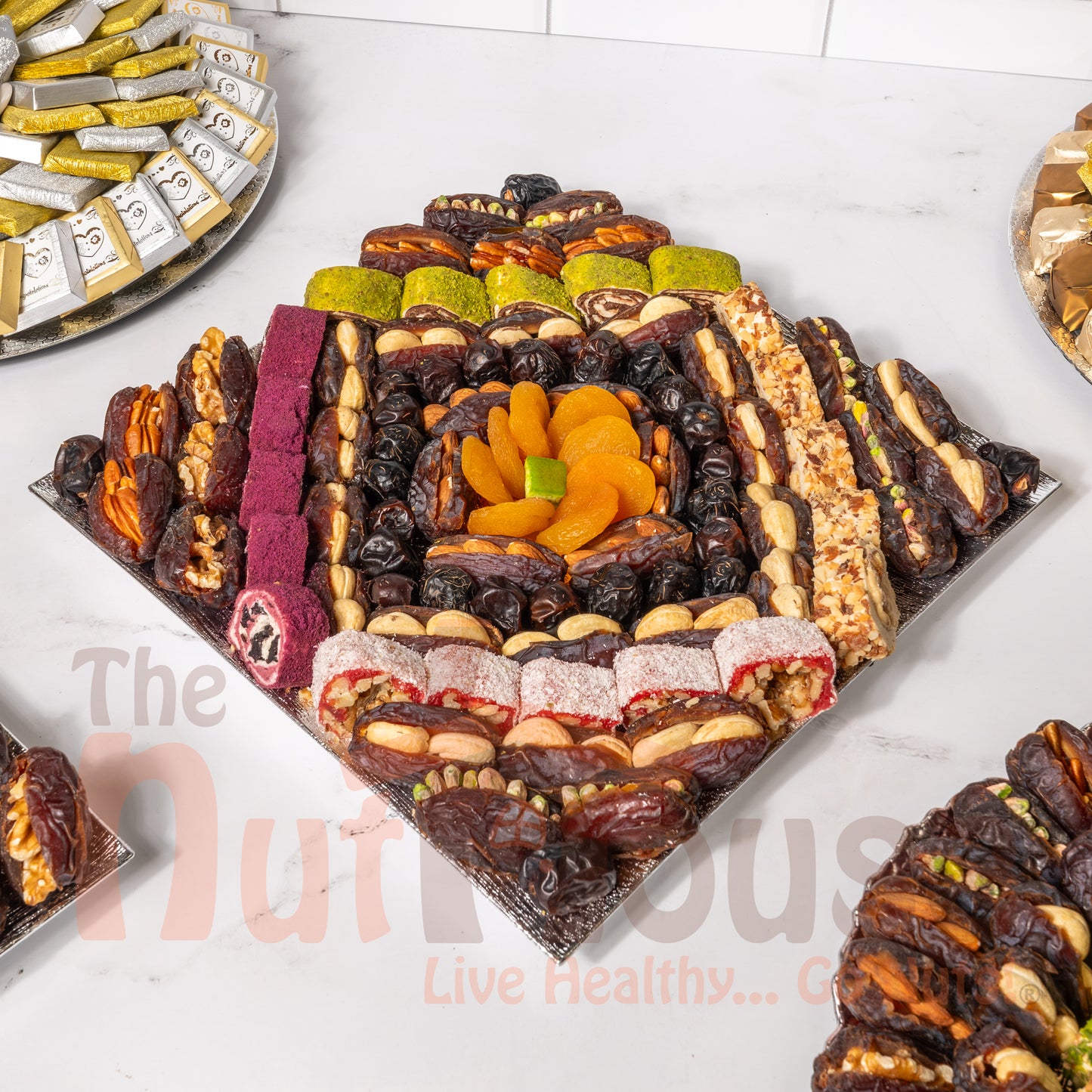 Stuffed dates with Turkish delights gift Platter