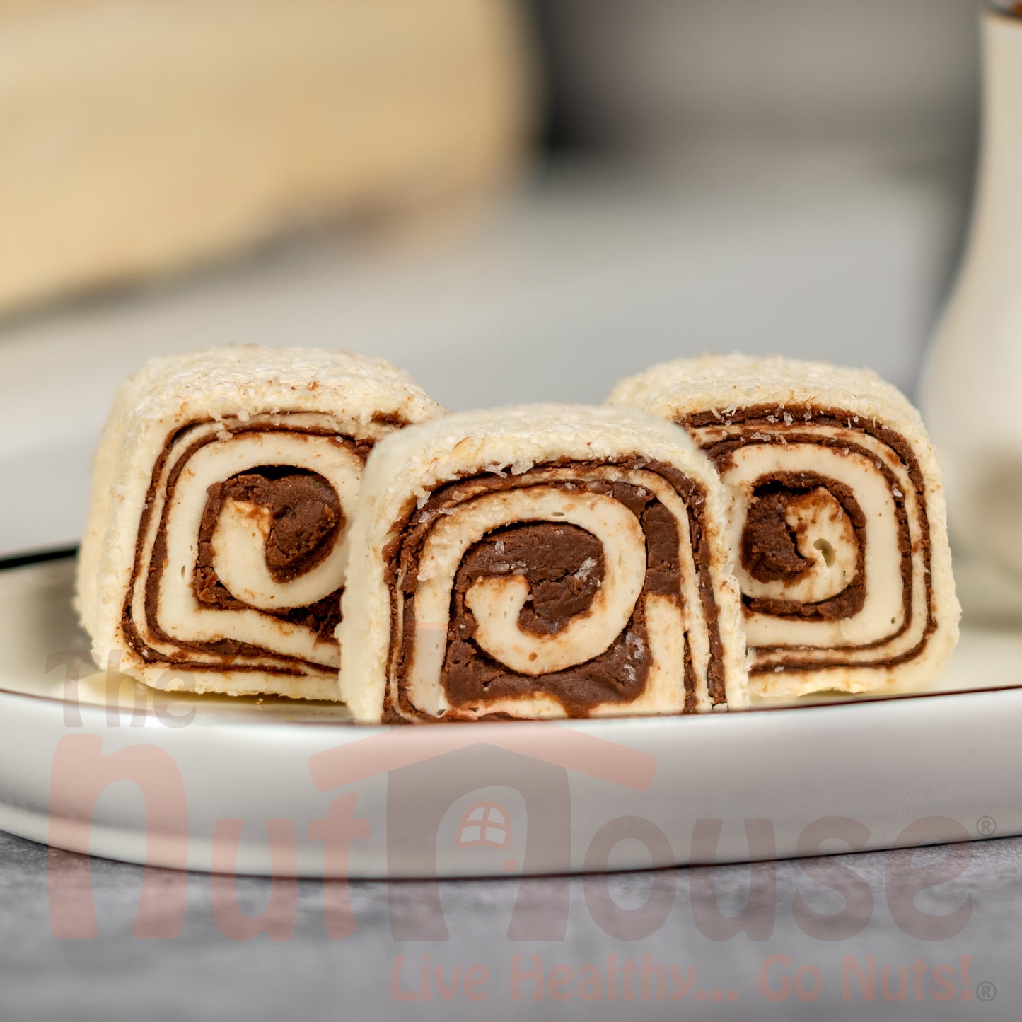 Wrapped sultan delight with chocolate and coconut