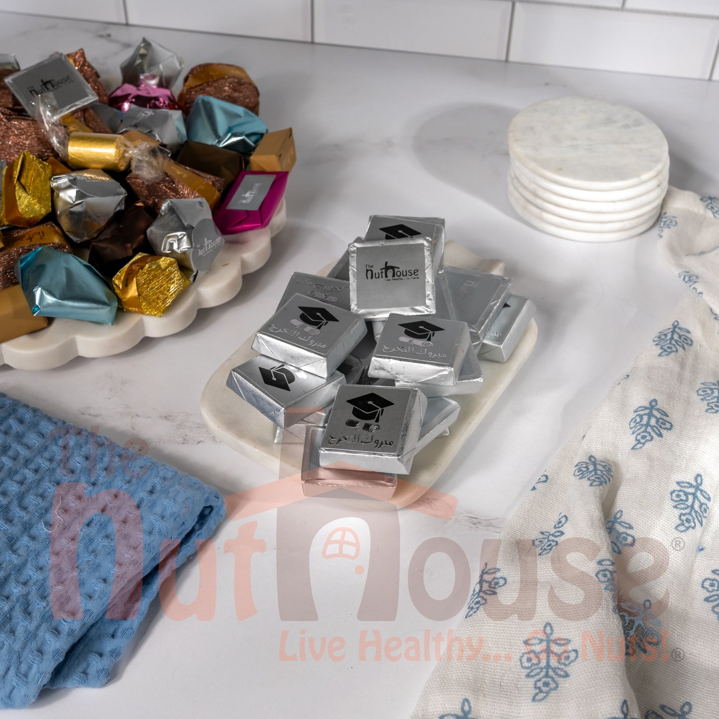 Silver Graduation Chocolate Crushed Nuts & Hazelnut Cream