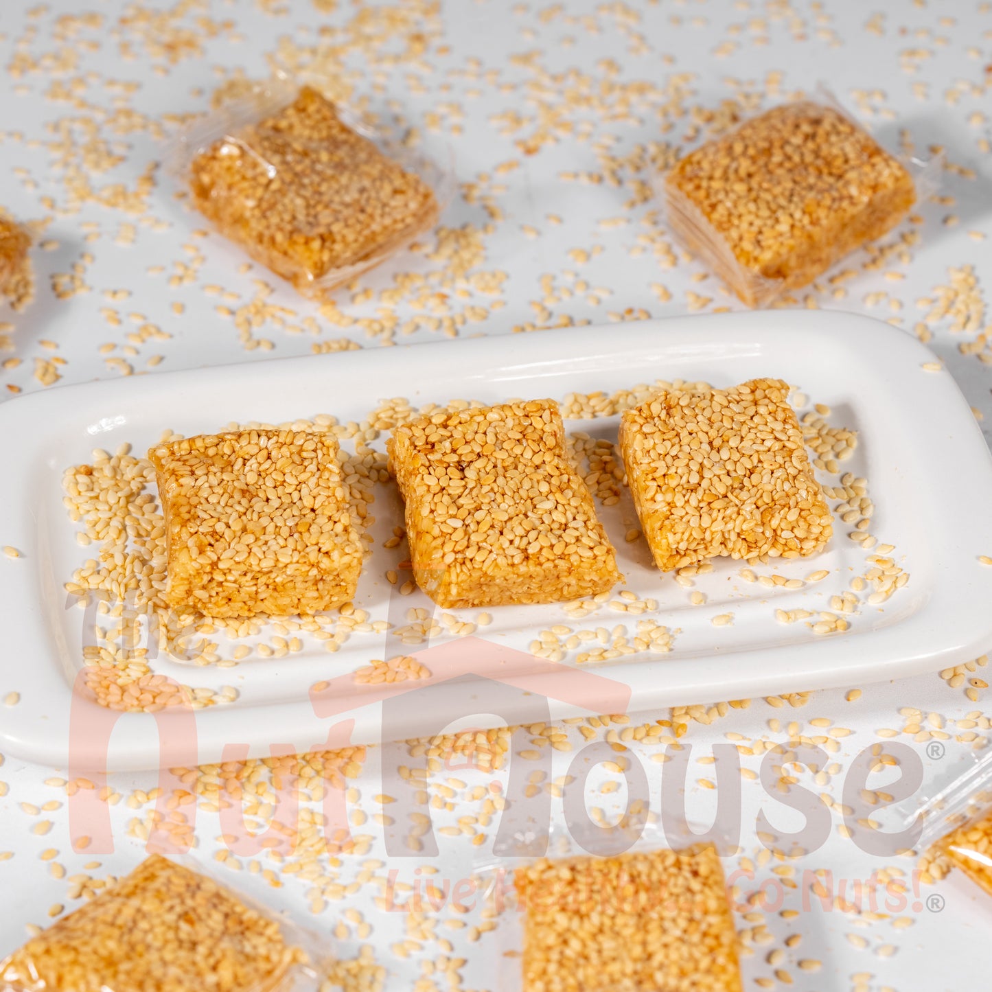 Soft Sesame Squares