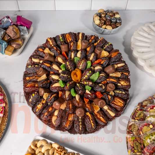 Stuffed dates with chocolate gift Platter