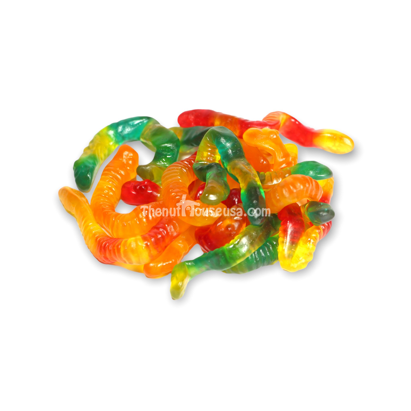 Colored Worms Halal Gummies