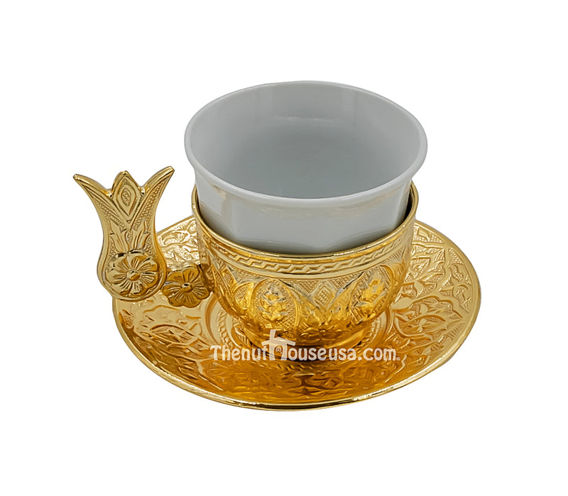 Gold Turkish Coffee set 24016