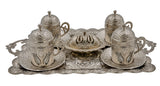 Silver Turkish Coffee set 24032