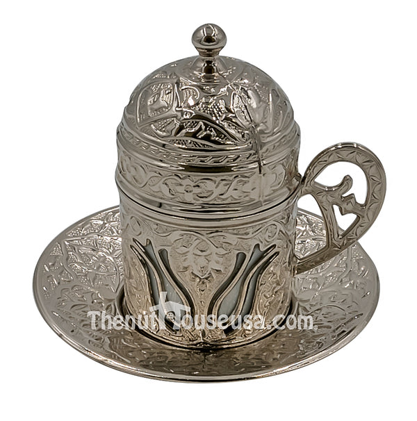 Silver Turkish Coffee set 24032