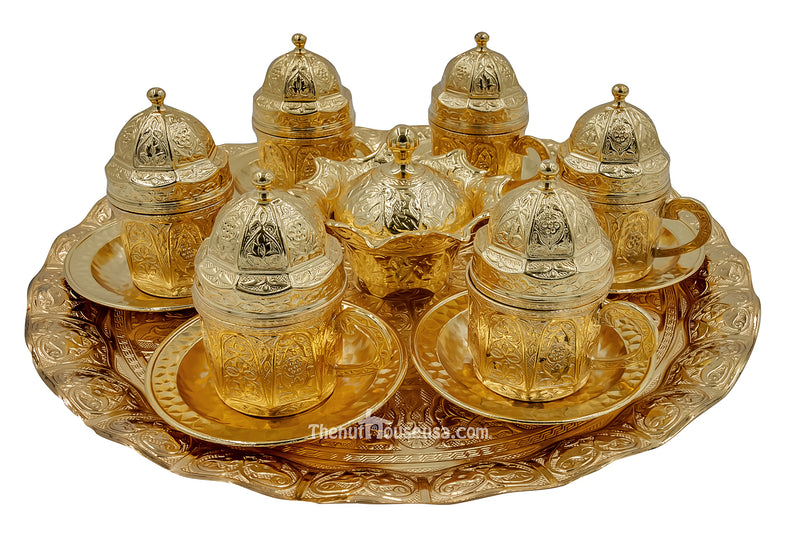 Gold Turkish Coffee set 24008